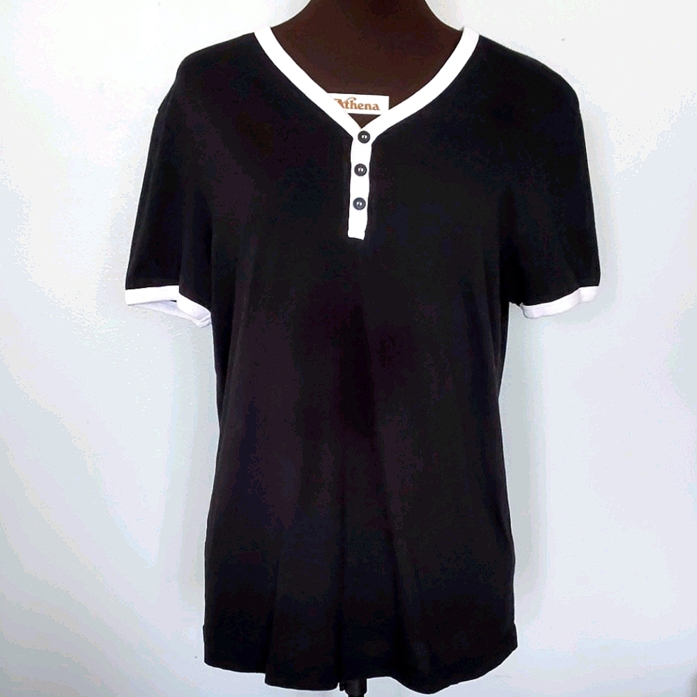 Topman Black and White T-shirt Unisex